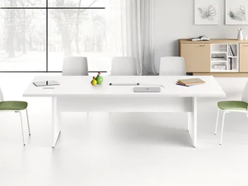 DELTA EVO - Rectangular wooden meeting table by Las Mobili - view 2